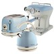 image 1 of Ariete ARPK18 Vintage Retro Dome Kettle, Toaster & Espresso Coffee Machine Set, Blue