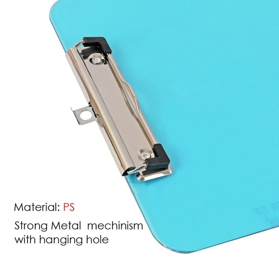 image 1 of Single A4 Coloured Translucent Clipboard Writing Board with cm/Inch Engraved Ruler