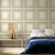image 2 of Belgravia Forbidden Fruit Panel Wallpaper - Cream/Gold - 10m x 53cm