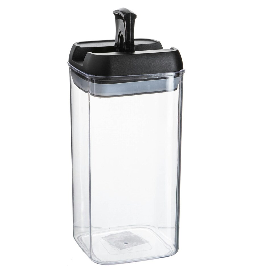 image 1 of Argon Tableware Flip Lock Plastic Food Storage Containers - 1.2 Litre - Black - Pack of 3