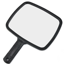 Professional Handheld Paddle Mirror 20cm Salon Hairdresser Barber Beauty Makeup Viewing Mirror with Ergonomic Handle & Hanging Slot