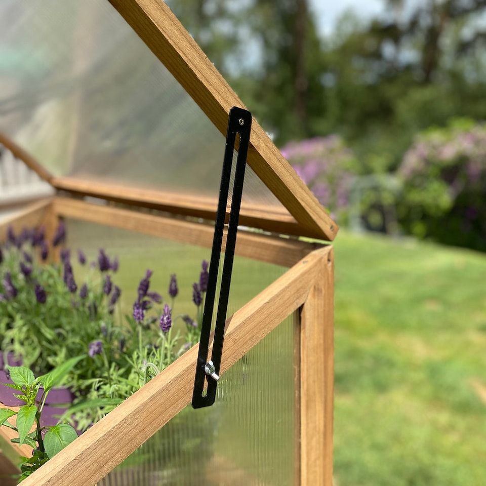 image 1 of Wooden Framed Polycarbonate Growhouse Mini Greenhouse