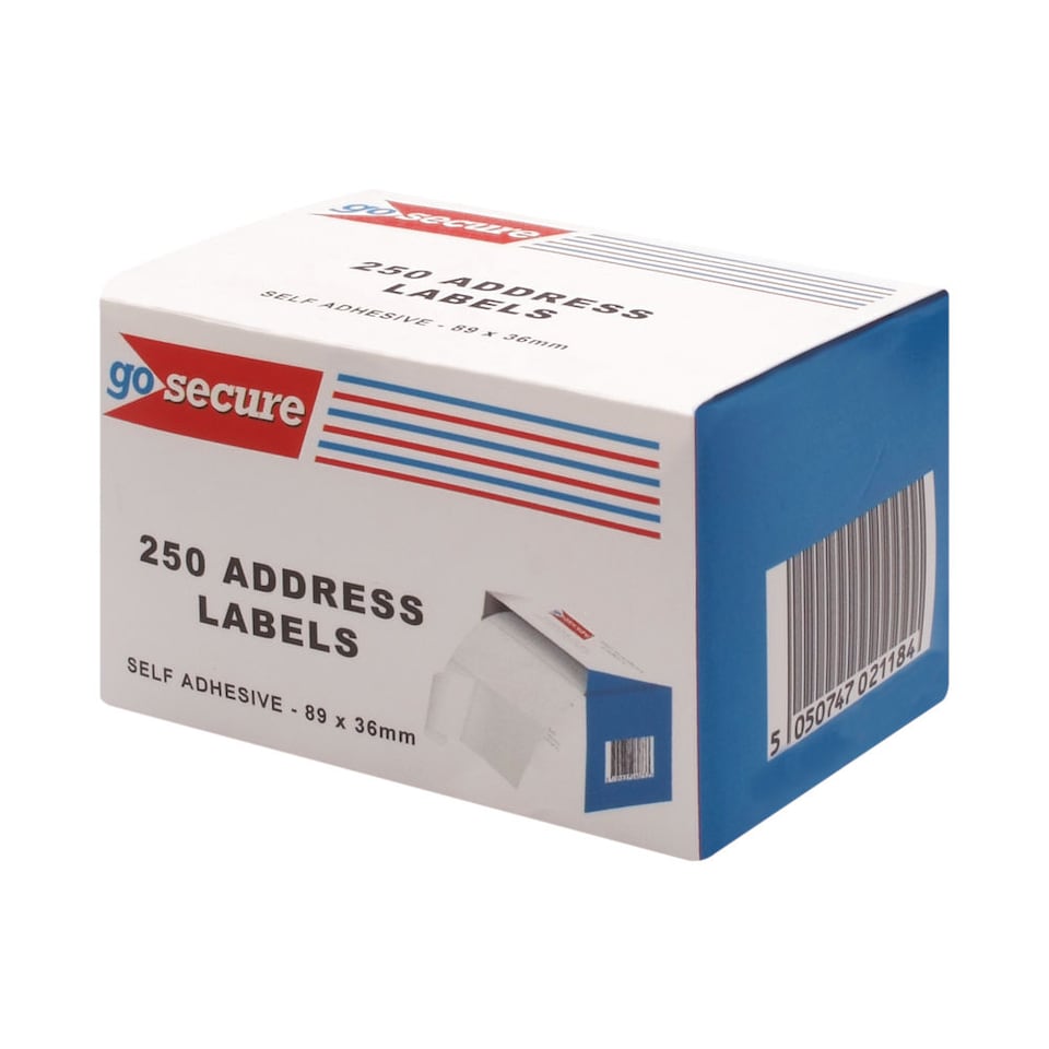 image 1 of GoSecure 250 Address Labels (Pack of 1500) PB02278