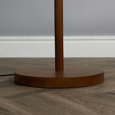 ValueLights Modern Dark Wood Floor Lamp Base