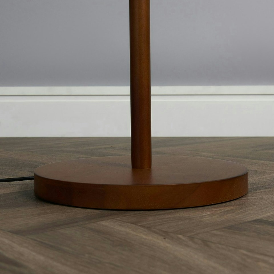 image 1 of ValueLights Modern Dark Wood Floor Lamp Base