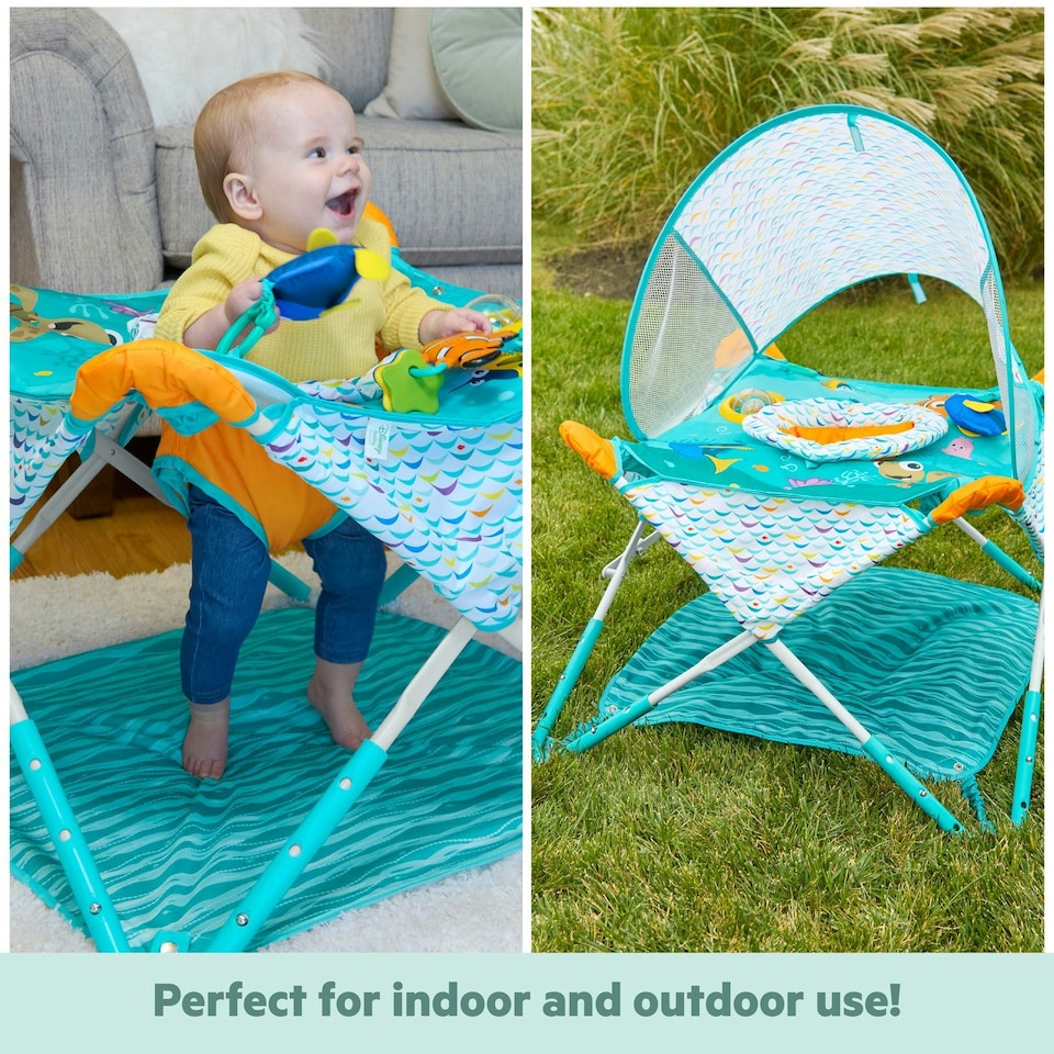 image 1 of Bright Starts Disney Baby Finding Nemo Pop ''N Jump Foldable Activity Center 6 Months+