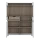 image 2 of Chelsea Living Low Display Cabinet 109cm Wide in White with a Truffle Oak Trim