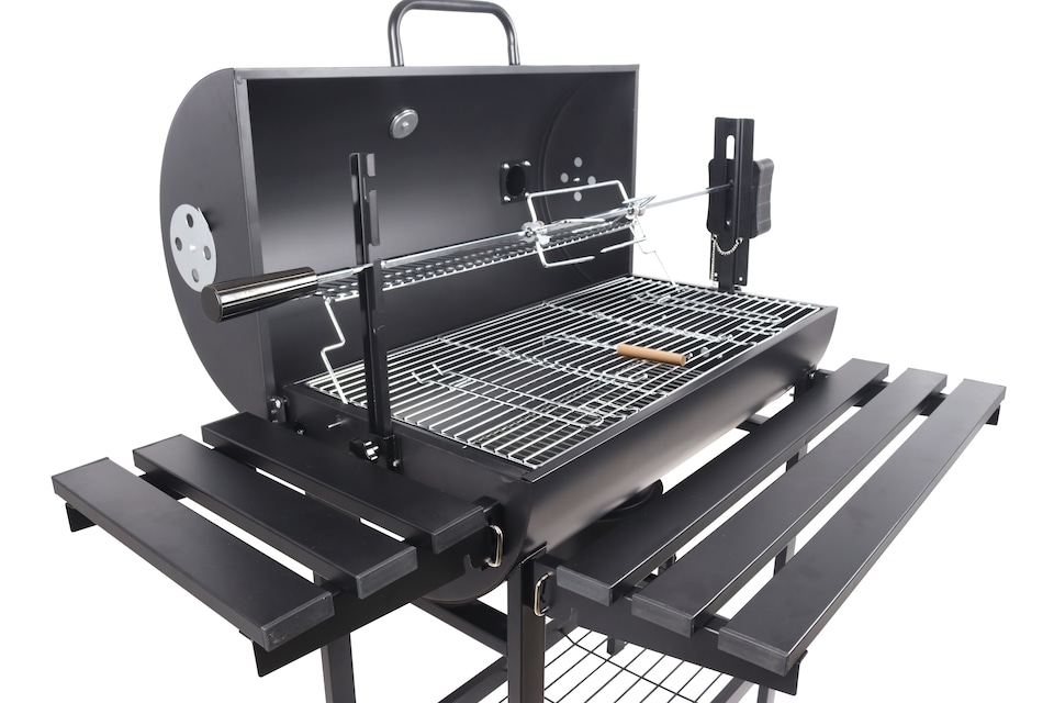 image 1 of Groundlevel XXL Deluxe Family BBQ Versatile Charcoal Grill Barbeque With Automated Rotisserie
