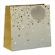 image 2 of Silver & Gold Patterned Medium Gift Bag With Tag For Birthdays, Anniversary