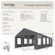 image 6 of Gazebo Mammut - 8 x 4 m, removable side panels, weather & UV-resistant, plug-in system | Grey | grey | 800 x 400 x 315 cm | 1