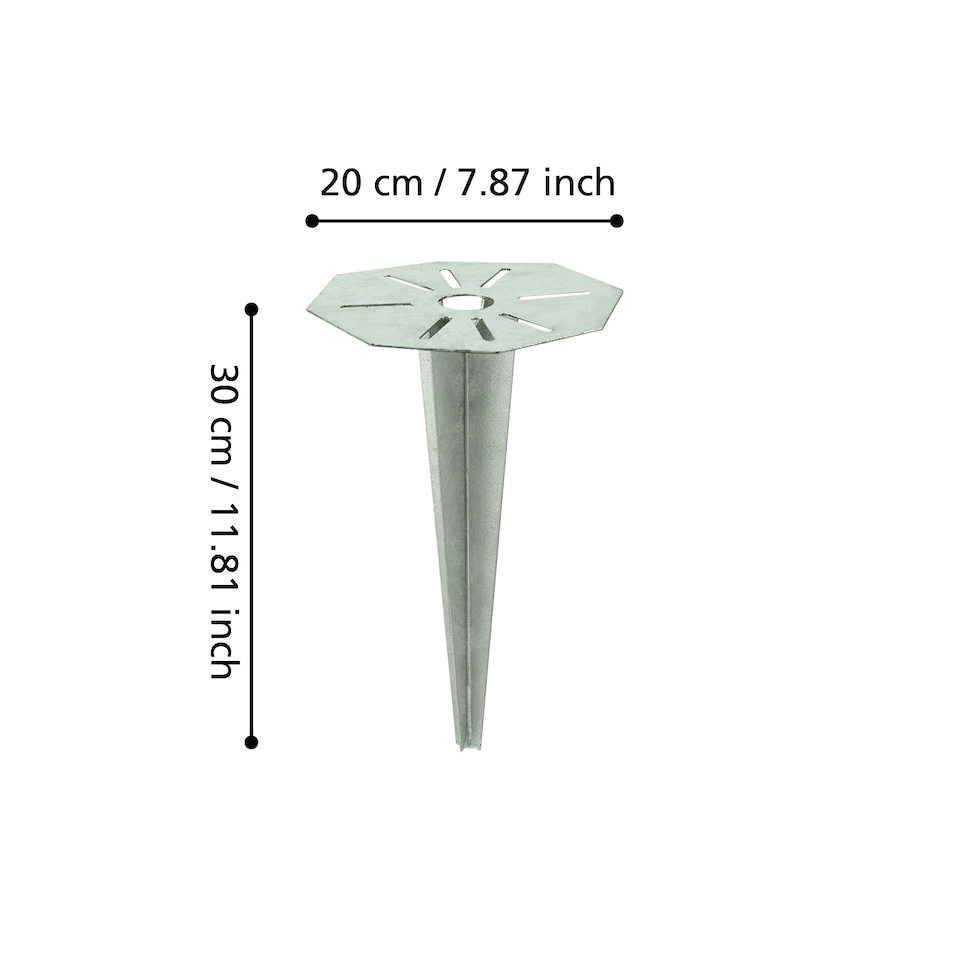image 1 of Eglo Cuba Outdoor Ground Spike Silver