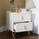 image 9 of SoBuy 2-Drawer Bedside Table, White, 15.75x15.75x18.50 inches, 22 kg - FBT115-Wx2