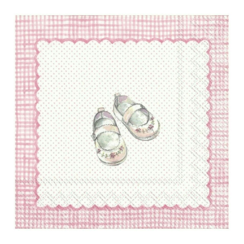 IHR For My Little Baby Light RoseCocktail Napkins 25cm 3ply 20 Pack