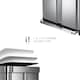 image 4 of Simplehuman 58L Recycling Rectangular Pedal Bin with Liner Pocket, Brushed Stainless Steel with Black Plastic Lid