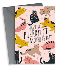 Cute Purrrfect Mother's Day Card For Mum