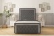 image 1 of Sloomy Sofia Chrome Armour Coniston Bed Frame With Mattress With 50" Upholstered Headboard 4' Small Double