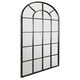 image 5 of The Arcus - Antique Black Framed Arched Window Leaner/Wall Mirror 71" X 33.5" (180x85CM) Black