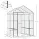 image 5 of Outsunny Walk In Greenhouse Garden Clear PVC Frame Shelves Reinforced Plant Grow
