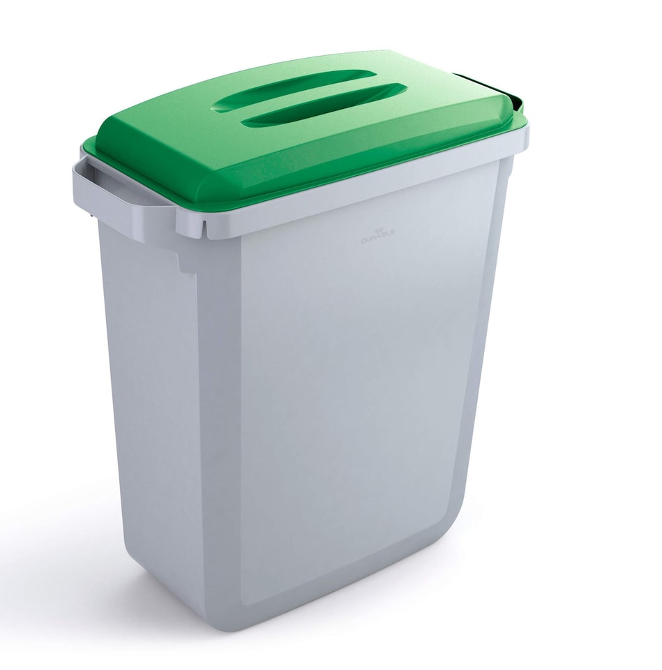 image 1 of Durable 60L Waste Bin Grey | Rectangular Recycling Bin | Food Bin | DURABIN | Grey