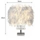 image 5 of Living and Home Modern Feather Design Bedside Table Lamp