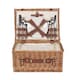 image 6 of 4 Person Classic Wicker Fitted Picnic Basket | White | White | 1