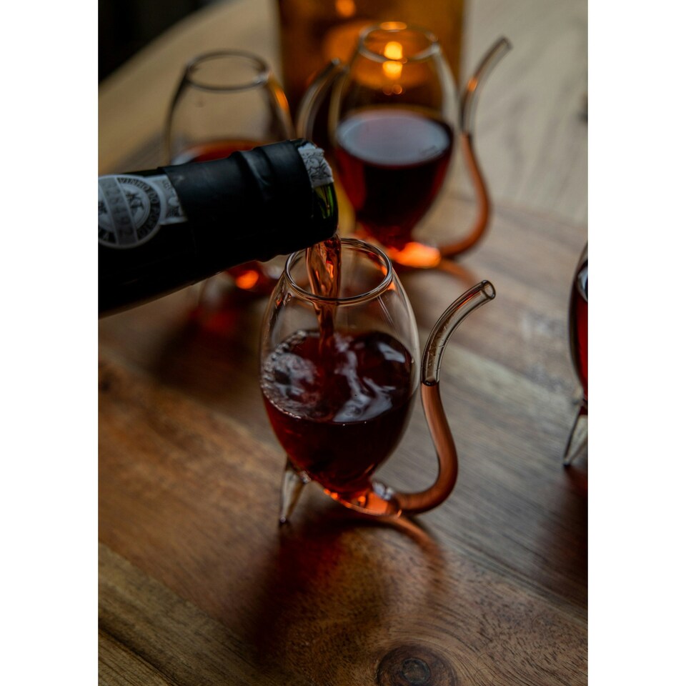 image 1 of BarCraft Glass Port Sippers Set of 4