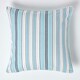 image 1 of Homescapes Cotton New England Stripe Cushion Cover - 60 x 60 cm | Blue | Blue | 60 x 60 cm