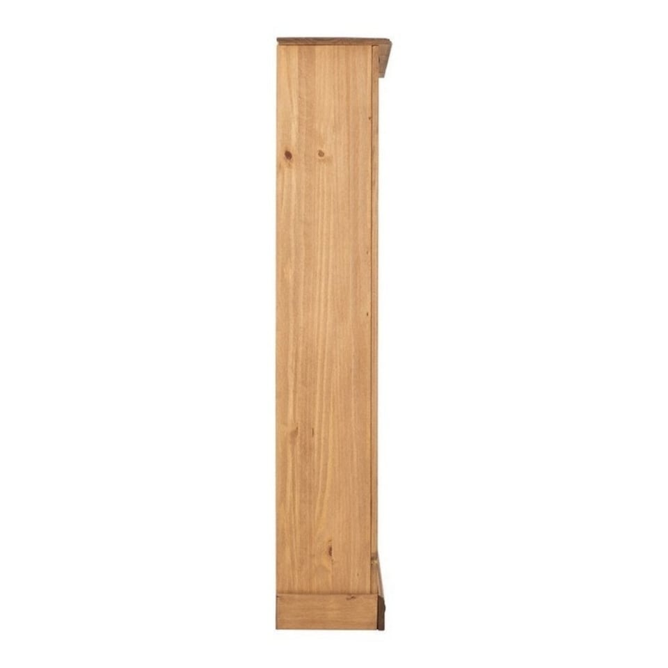 image 1 of Corona Medium Bookcase - L29 x W83.5 x H150 cm - Distressed Waxed Pine Brown