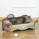 image 2 of PawHut Cat Scratching Pad, Indoor Corrugated Cardboard with Catnip, Brown
