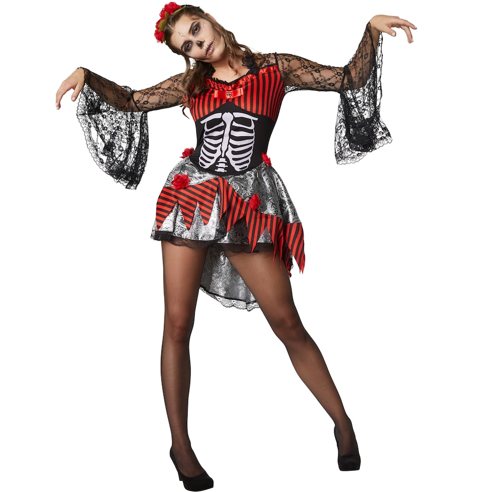 image 1 of Scary Dancer - Halloween fancy dress costume for women | Red | black/red | 1
