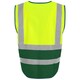 image 2 of Pro RTX High Visibility Unisex Adults Executive Waistcoat - Hi Vis Yellow/Paramedic Green - L