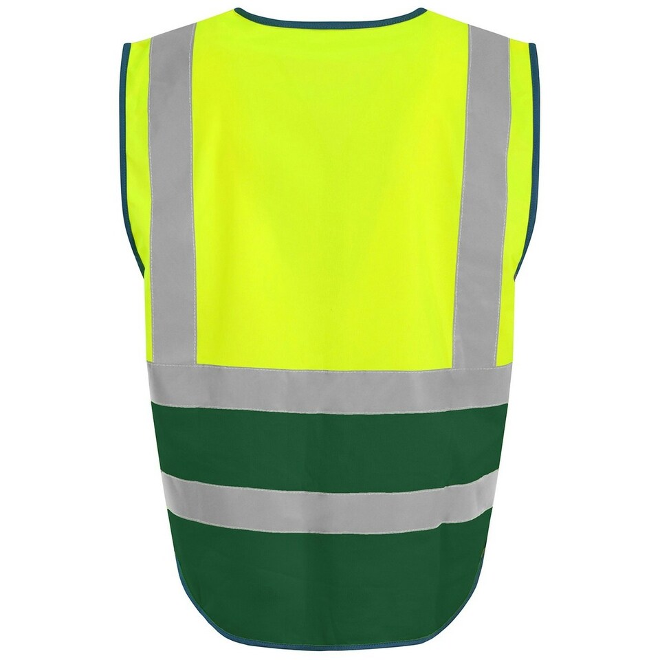 image 1 of Pro RTX High Visibility Unisex Adults Executive Waistcoat - Hi Vis Yellow/Paramedic Green - L