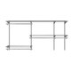 image 5 of COSTWAY Wall Mounted Closet System Hanging Organizer Rack Grey | One Size