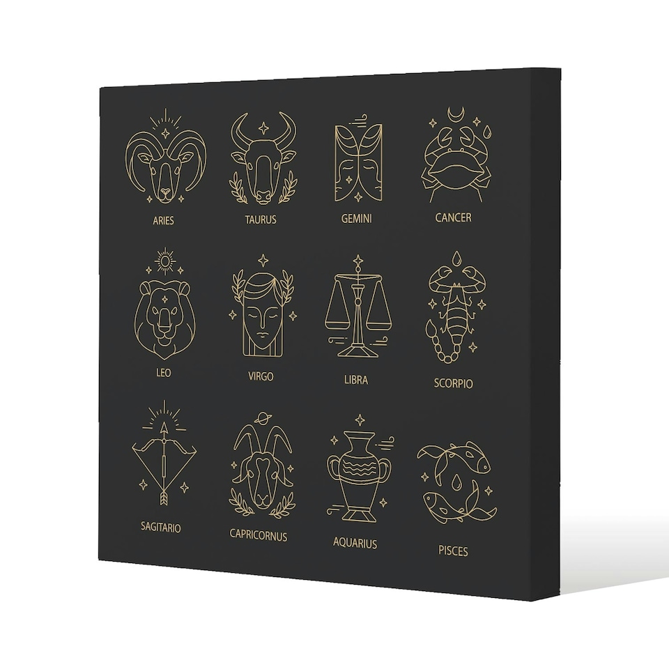 image 1 of Zodiac sign set (canvas) 114 x 114 x 4cm
