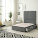 image 3 of Sunburst Divan Bed with 4 Drawers & 54'' Floor Standing Headboard Plush Velvet | Grey | Charcoal