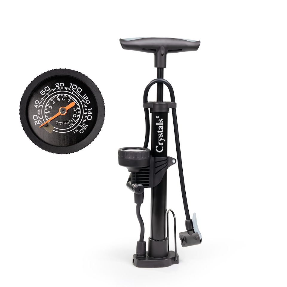 image 1 of Bicycle Hand Air Pump Mini Tyre Bike Cycle Presta Shrader Valve+Pressure Gauge