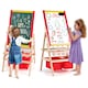 image 1 of COSTWAY 3-in-1 Wooden Kids Art Easel Magnetic Double Sided Easel Blackboard Whiteboard