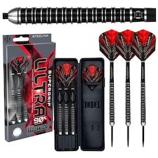 Harrows Supergrip Ultra Tungsten Darts - 26gm - Black/Red - Nodor - DATSU26