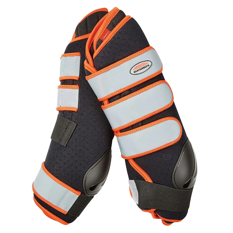 image 1 of Weatherbeeta Therapy-Tec Horse Wraps - Black/Silver/Red - Cob