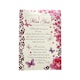 image 1 of I Miss You Pink Floral Design Open Greeting Card