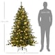 image 7 of HOMCOM 6ft Artificial Christmas Tree with Warm White LED Light, Metal Base
