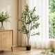 image 7 of HOMCOM 120 cm Decorative Artificial Plant, Silk Olive Tree with 303 Leaves