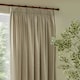 image 2 of Yard Heavy Chenille Velvet Room Darkening Pencil Pleat Curtains | Cream