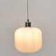 image 2 of Bento - White Ribbed Glass Easy Fit Pendant Shade White