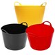 image 2 of Set Of 6 Assorted Coloured 40L Flexible Strong Plastic Tubs Ideal For Storage, Home & DIY Use