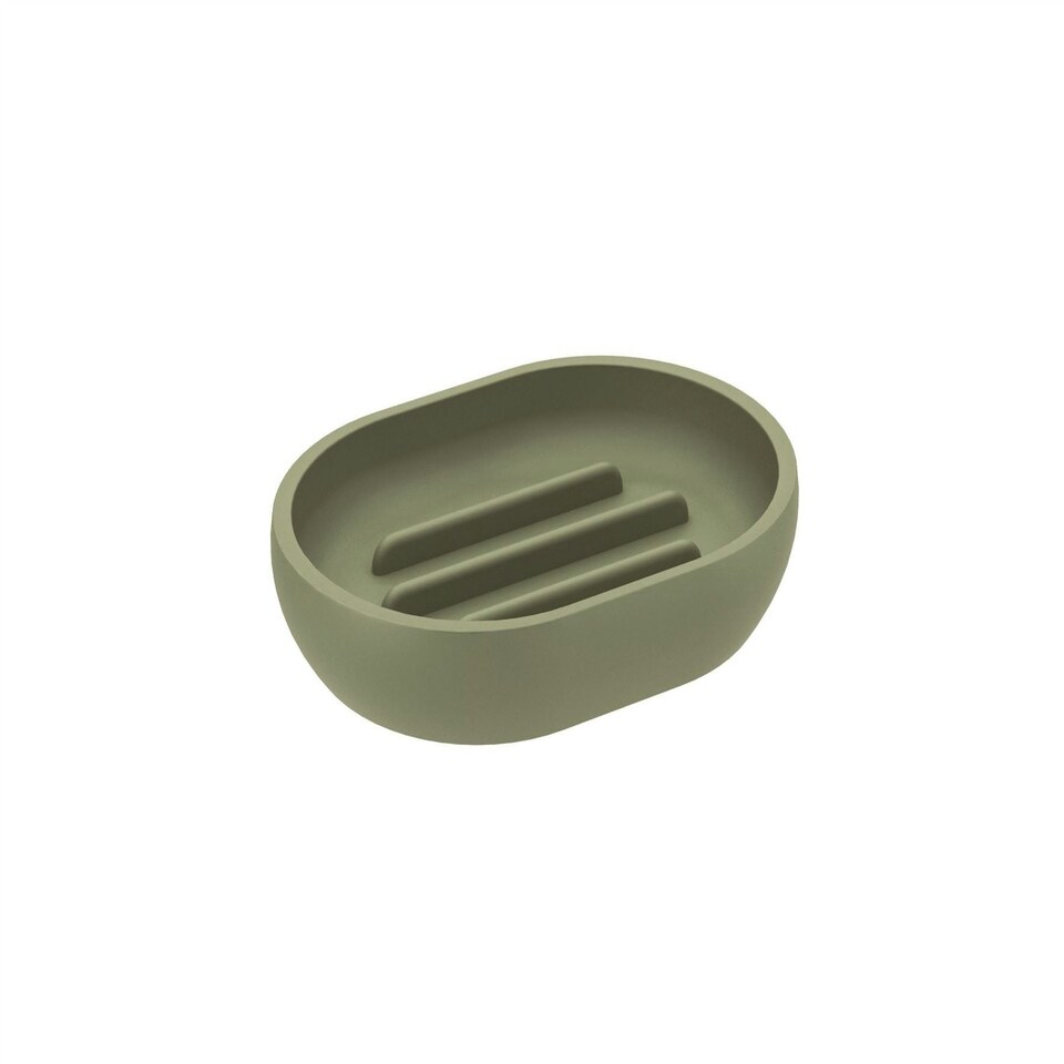image 1 of Cosmic Counter Soap Dish with Durable Resin for Bathroom, Olive Green