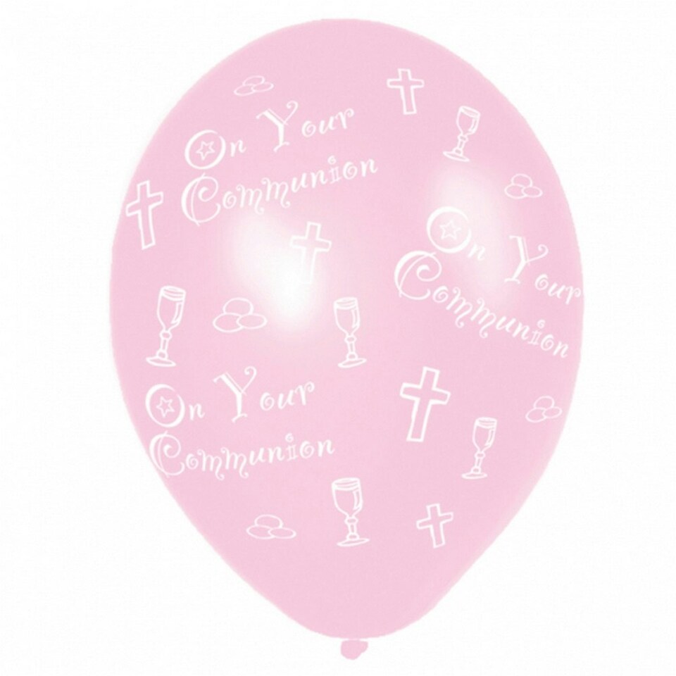 Amscan On Your Communion 11in Balloons - Pink - 6 Balloons