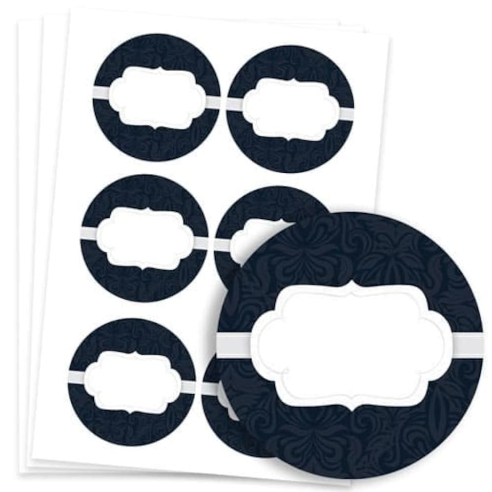image 1 of To And From Design Round Stickers 88mm - Sheet of 6