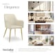 image 7 of Dining Chair Avane - velvet look, padded armchair, high backrest and high armrests - Set of 4 Cream | Beige