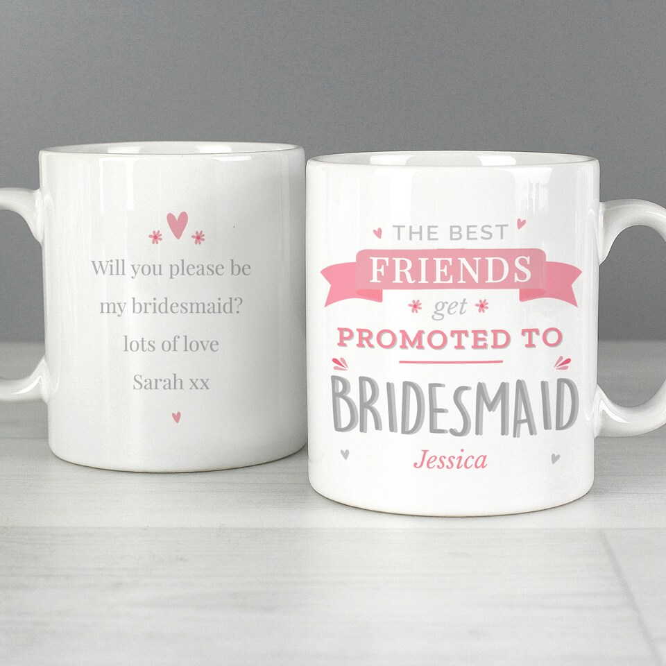 image 1 of Personalised Pink Promoted To Mug White